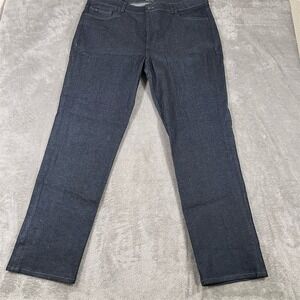 Mack Weldon Jeans Men's 40x34 Blue Silver Selvedge Dark Wash Straight Leg Denim
